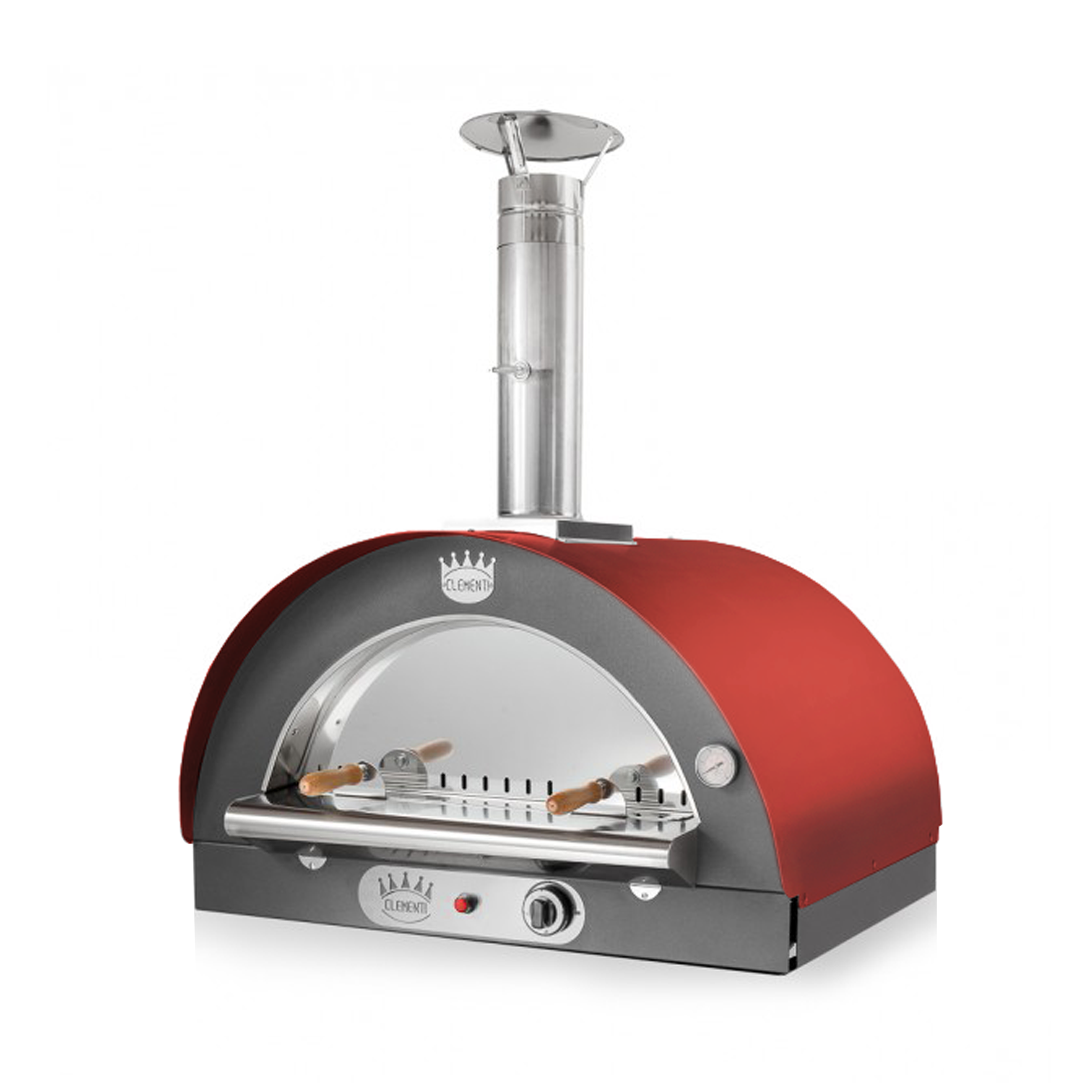 Clementi Original Gas Fired Pizza Oven 100 x 80. Red. - TheOutdoorGrillCo