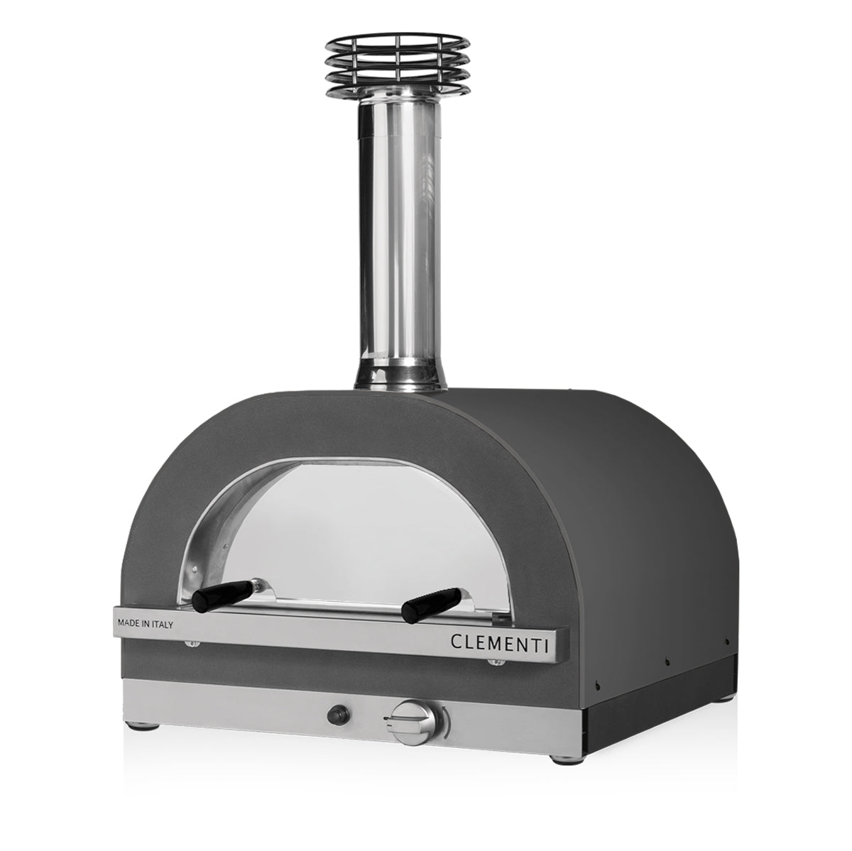 Clementi Gold 100x80 Gas & Wood Fired Pizza Oven Standalone. Product image shown in Anthracite. Image 2 of 8. From The Outdoor Grill Company.