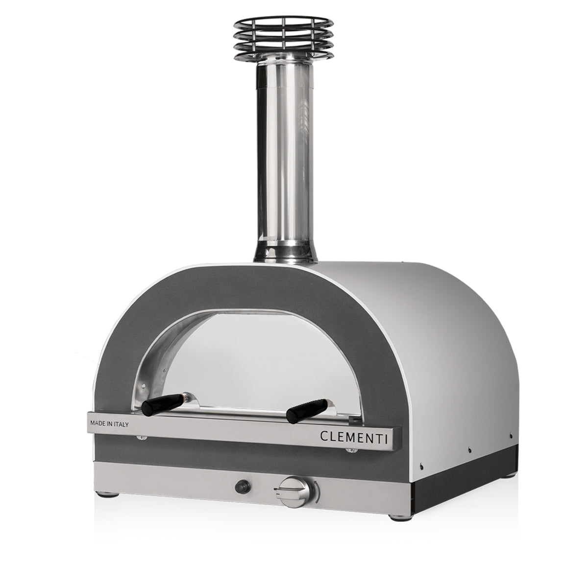 Clementi Gold 100x80 Gas & Wood Fired Pizza Oven Standalone. Product image shown in white. Image 1 of 8. From The Outdoor Grill Company.