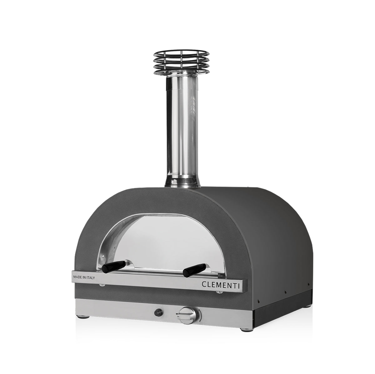 Clementi Gold 60x60 Gas & Wood Fired Pizza Oven Standalone. Product image shown in anthracite. Image 2 of 4. From The Outdoor Grill Company.