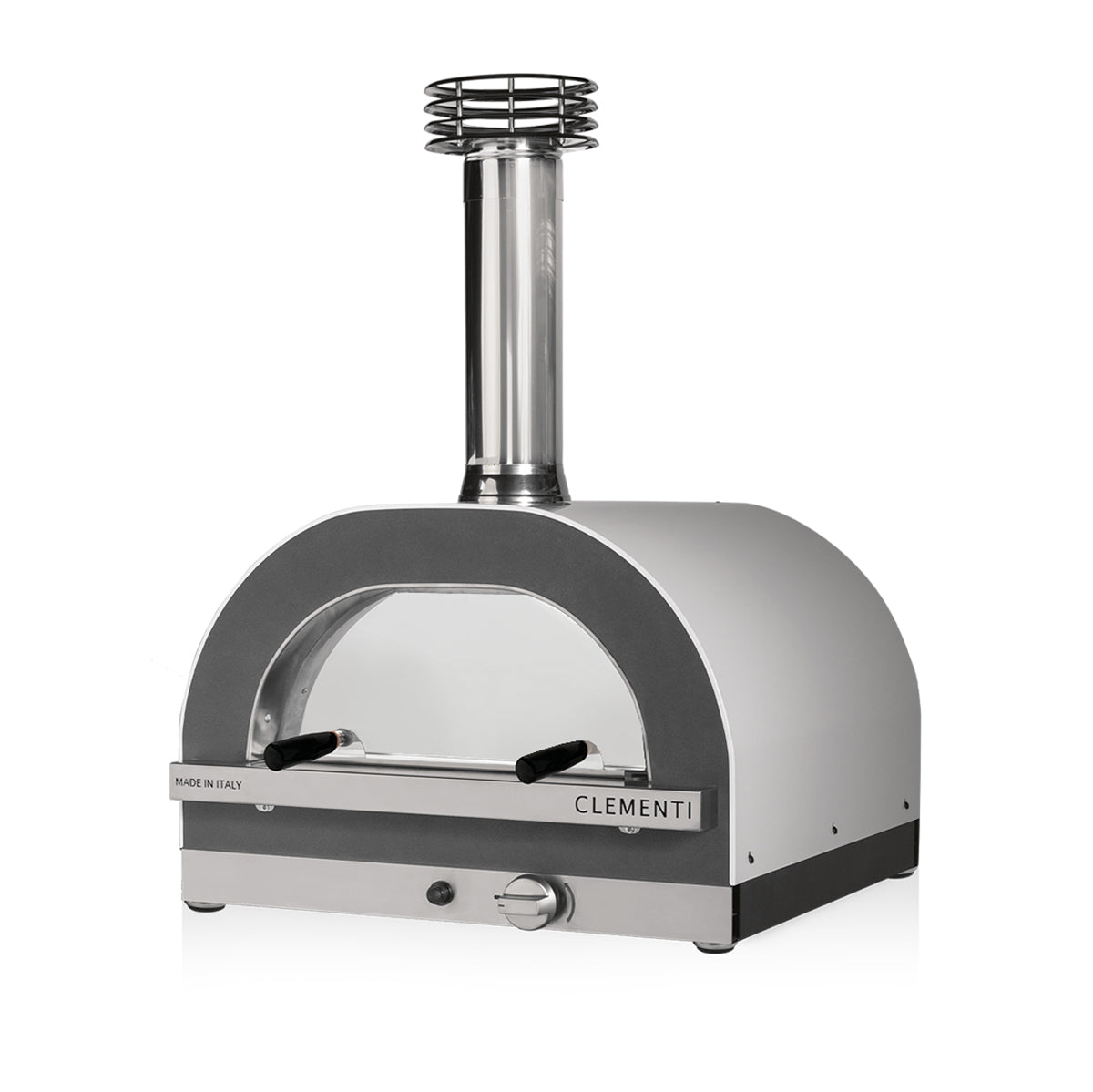 Clementi Gold 80x60 Gas & Wood Fired Pizza Oven Standalone. Product image shown in white. Image 4 of 4. From The Outdoor Grill Company.