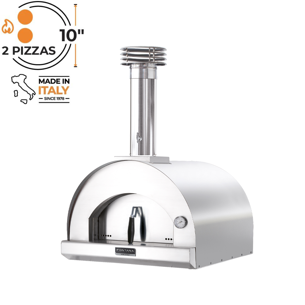 Fontana Forni Margherita Countertop Wood Fired Pizza Oven - Stainless Steel. The Outdoor Grill Company.