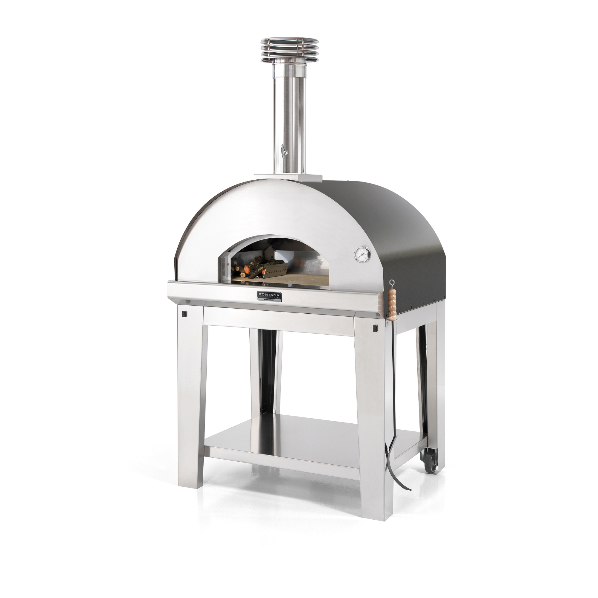 Fontana Forni - Mangiafuoco Wood Fired Pizza Oven - Including Trolley - The Outdoor Grill Company