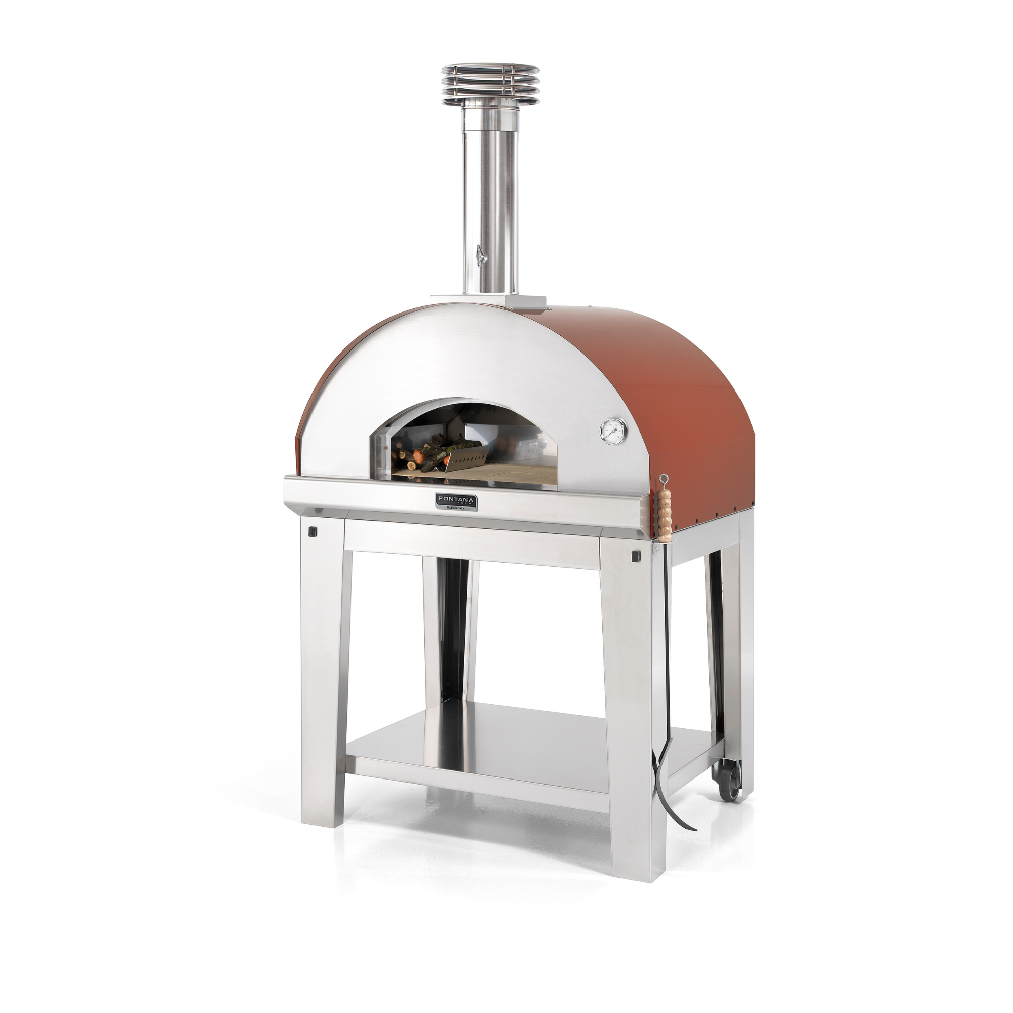 Fontana Forni - Mangiafuoco Wood Fired Pizza Oven - Including Trolley - The Outdoor Grill Company