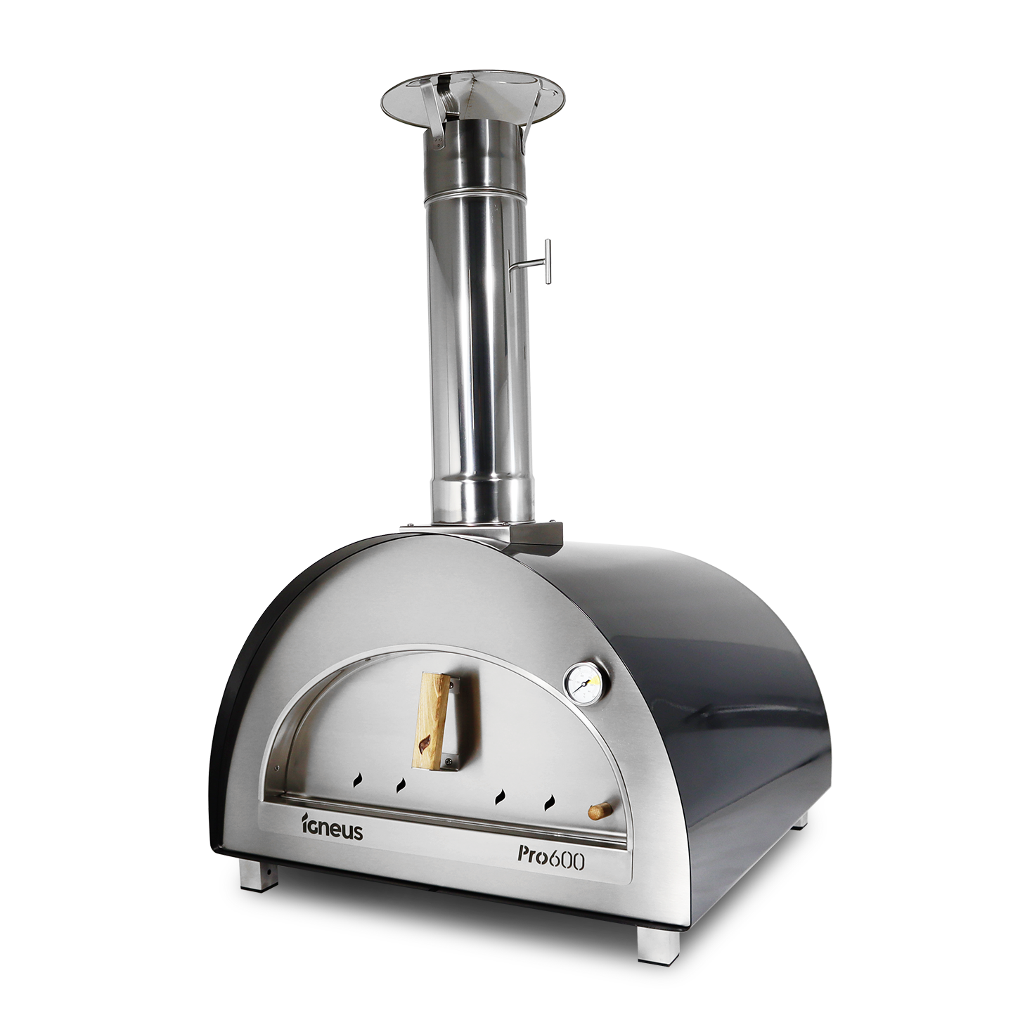 Igneus pro 600 wood fired oven in graphite