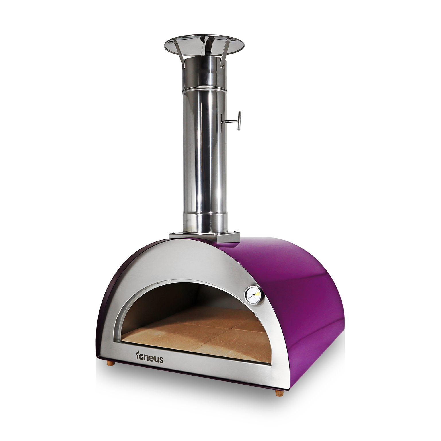 Igneus Classico Wood fired oven in aubergine, no door