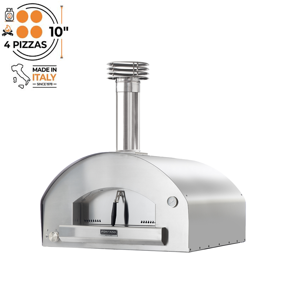 Fontana Forni - Marinara Countertop Dual Fuel Pizza Oven. Stainless Steel. The Outdoor Grill Company.
