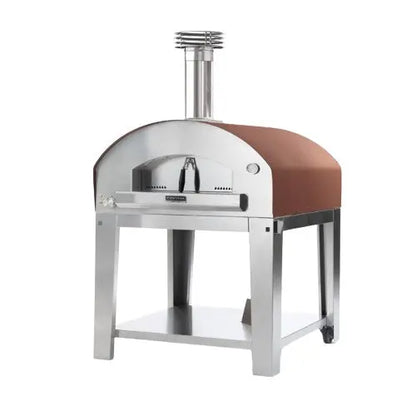 Fontana Forni - Mangiafuoco Gas and Wood Hybrid Pizza Oven - Including Trolley - The Outdoor Grill Company