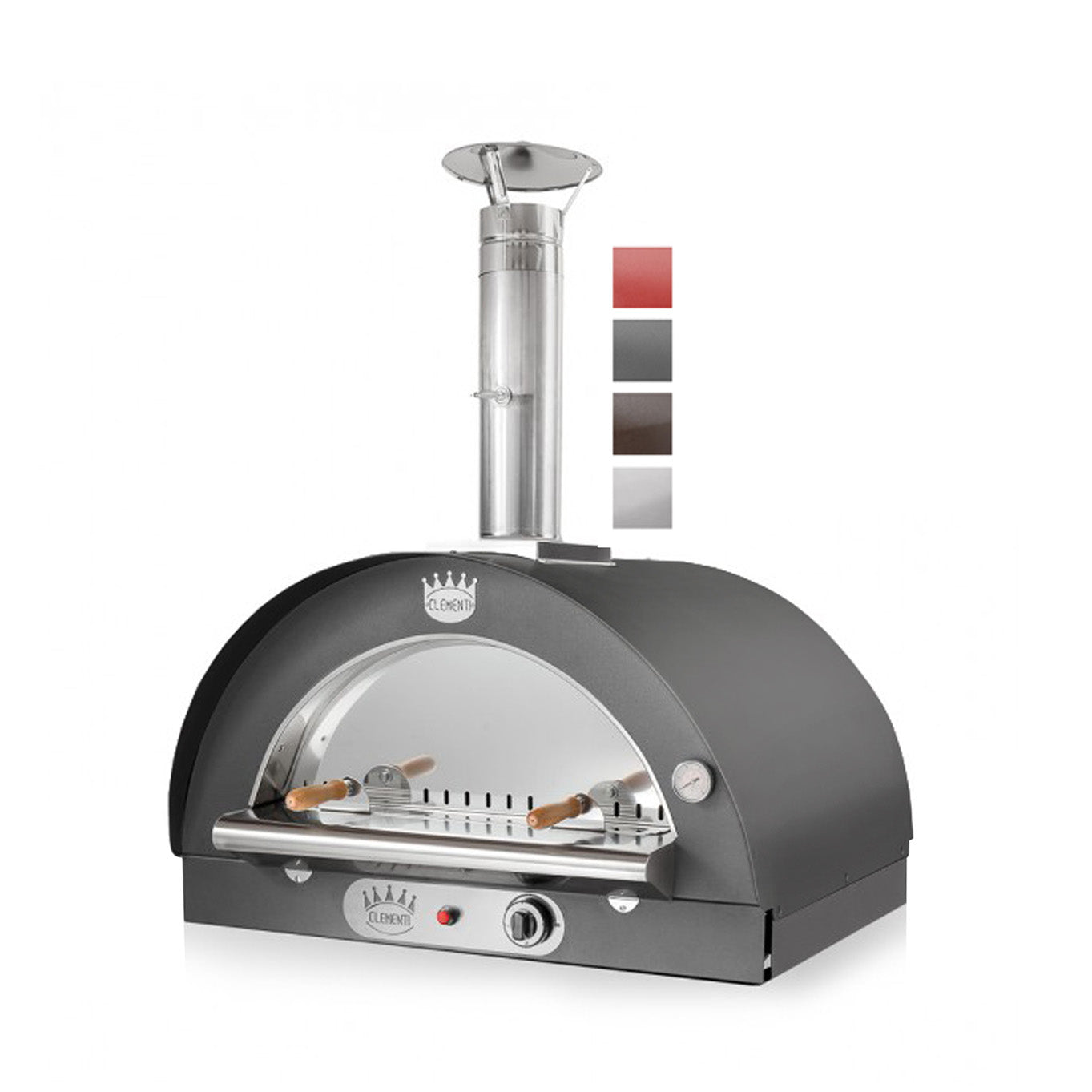 Clementi Original Gas Fired Pizza Oven 60 x 60cm. Anthracite.  The Outdoor Grill Company.