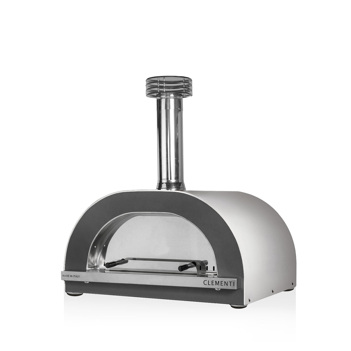 Clementi Gold 60x60 wood-fired pizza oven. Product image shown in white. The Outdoor Grill Company