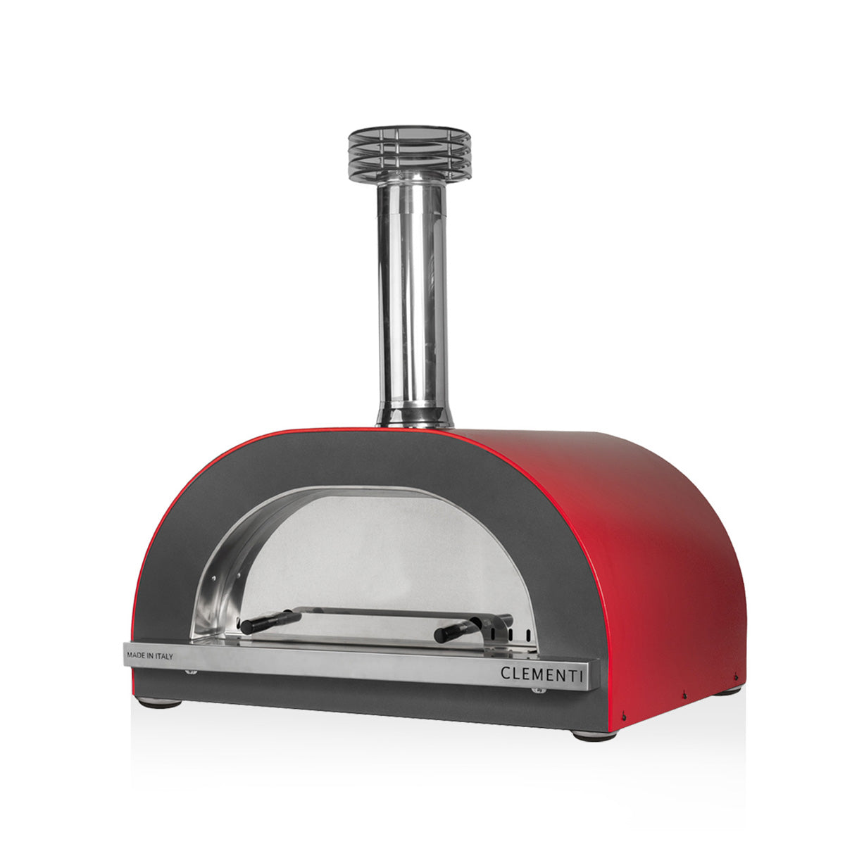 Clementi Gold 80x60 wood-fired pizza oven. Product image shown in red. The Outdoor Grill Company