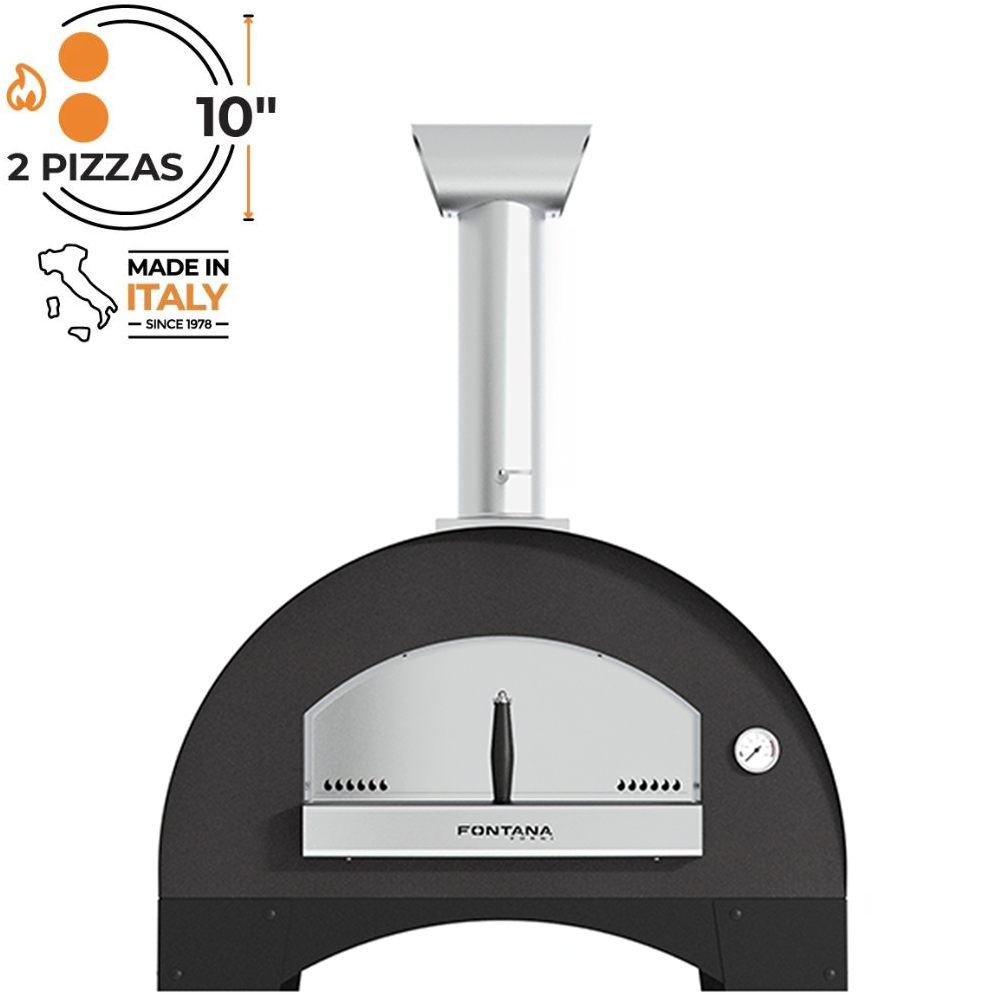 Fontana Forni - Lorenzo Countertop Wood Fired Oven - Pearl - front view. The Outdoor Grill Company.