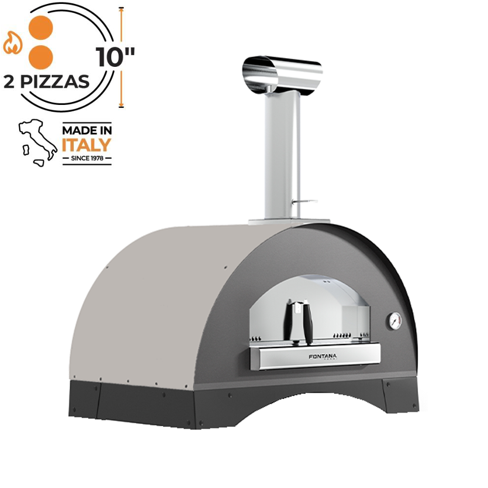 Fontana Forni - Lorenzo Countertop Wood Fired Oven - Pearl - side view. The Outdoor Grill Company.