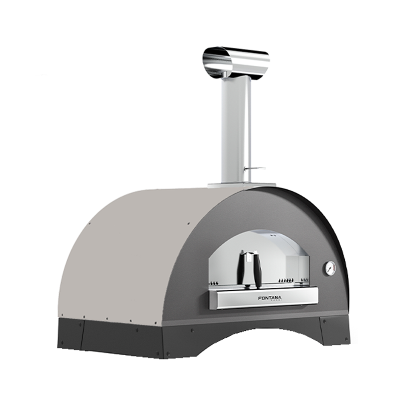 Fontana Forni - Lorenzo Countertop Wood Fired Oven - Pearl - side view. The Outdoor Grill Company.