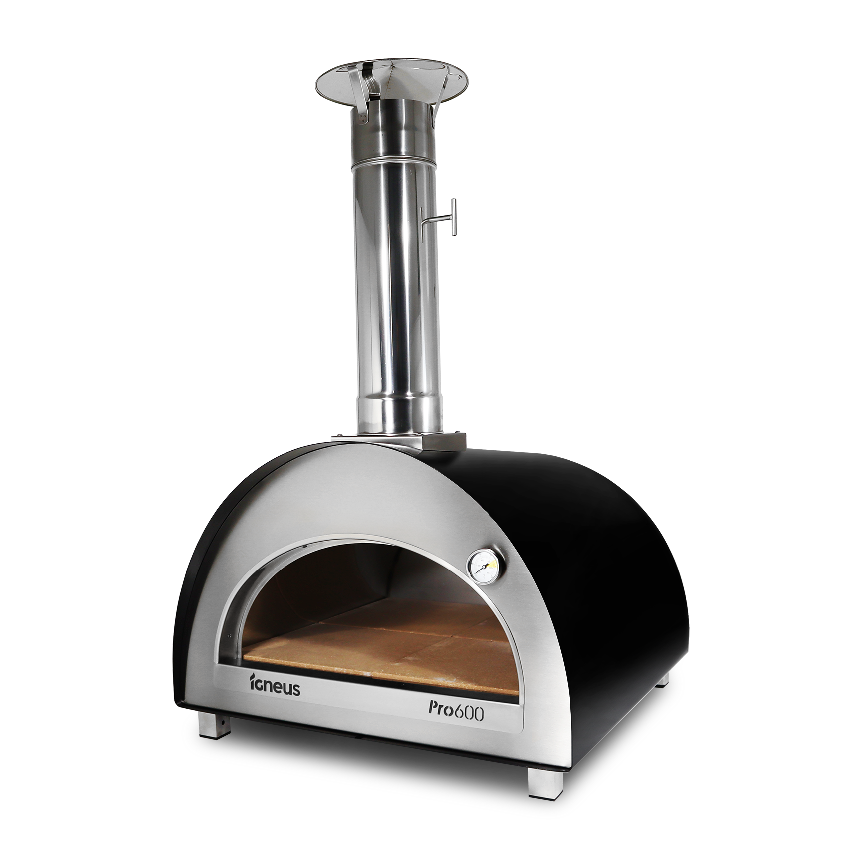 Igneus Pro 600 Wood Fired Pizza Oven in black