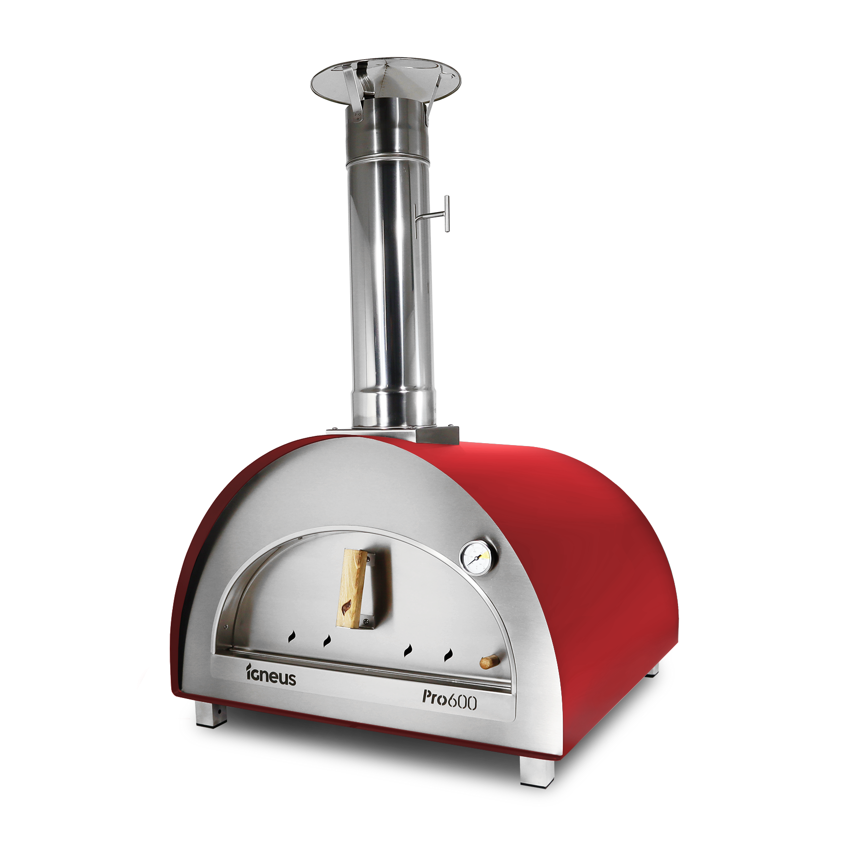 Igneus Pro 600 Wood Fired Pizza Oven in red