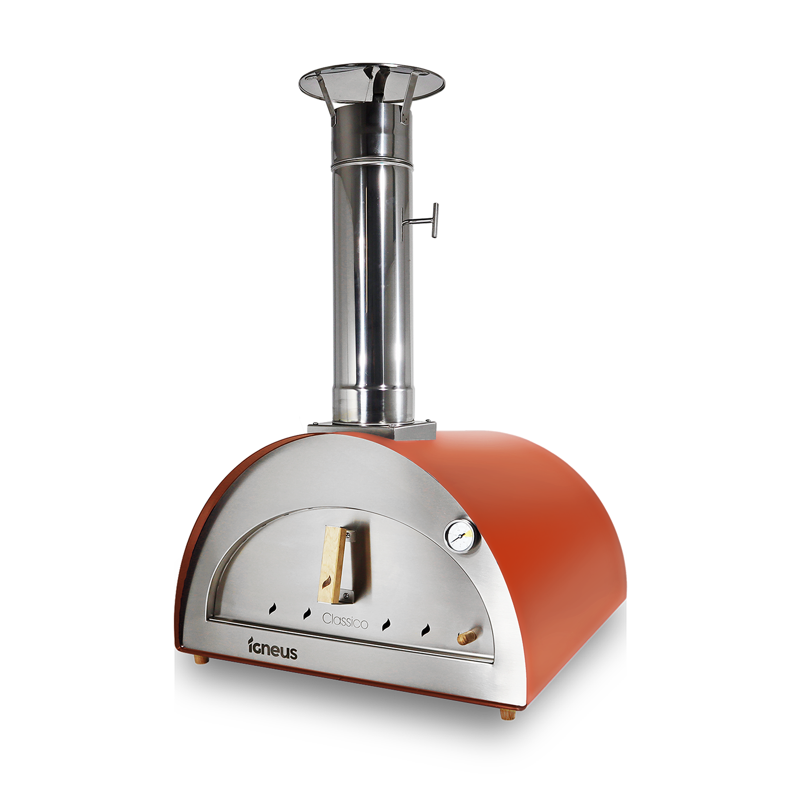 Igneus Classico Wood fired oven in copper with door