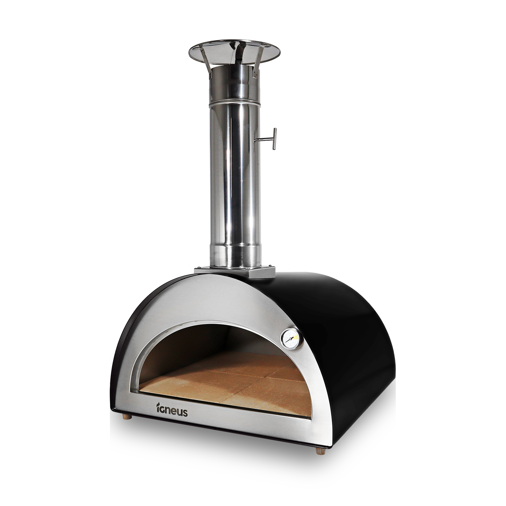 Igneus Classico wood.fired oven in black 