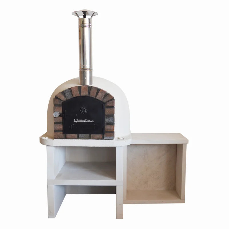 XclusiveDecor - Premier Wood Fired Pizza Oven with Stand and Side Table from The Outdoor Grill Company